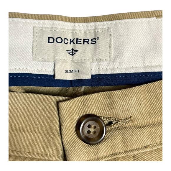 Dockers Mens Khaki Slacks 33x30 Casual Preppy Interview Office WFH Trousers - Picture 4 of 7